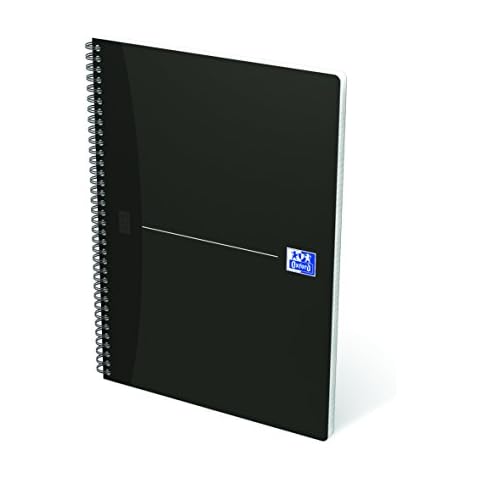 Oxford Office A4 180 Pages 90gsm Soft Cover Wirebound Notebook - Black, 100102931 Cover