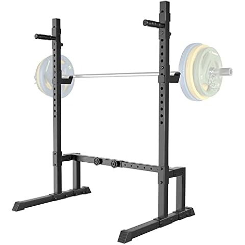 Uboway Barbell Rack Squat Stand Adjustable Bench Press Rack 550LBS Max Load Multi-Function Weight Lifting Home Gym Fitness, 2023 Update Cover