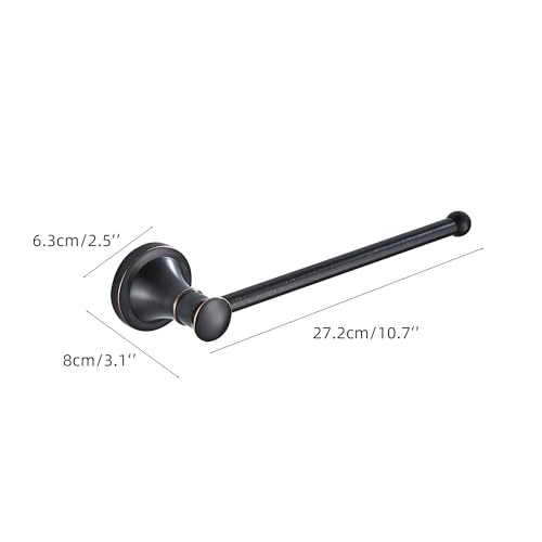 Image of Black Bathroom Hand TowelHolder, Wall Mounted Bathroom Hardware Accessories,Oil Rubble Bronze
