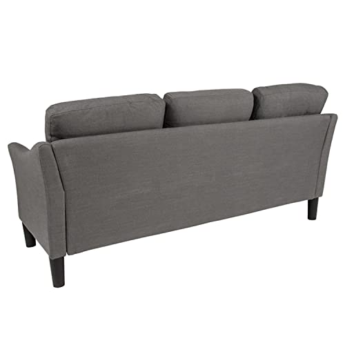 Flash Furniture Asti Upholstered Sofa In Dark Gray Fabric #TOP4