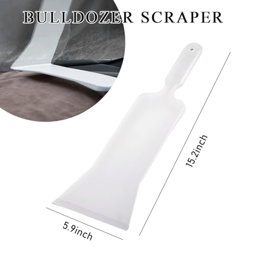 Image of Yourkar Car Bulldozer Squeegee, Flat Long Handle Window Tint Film Installation Tools, Bulldozer Scraper for Car Front and Rear Windows Glass Cleaning, Universal Car Accessories