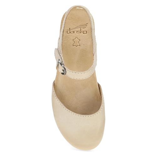 Image of Dansko Tiffani Wedge Sandal for Women - Cushioned, Contoured Footbed for All-Day Comfort and Support - Hook & Loop Strap with Buckle Detail - Lightweight Rubber Outsole