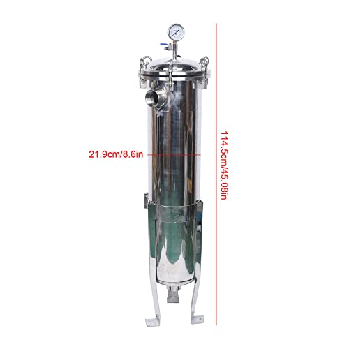 Tqshoop BI-MLPQ-2234 304 Stainless Steel Filter Bag Housing, 2 Bag Filter Housing 150Psi High Pressure Filtration System 30T/H 2 Inch Npt Industrial Process Filter Housings In/Out High Pressure Tool thumb #1