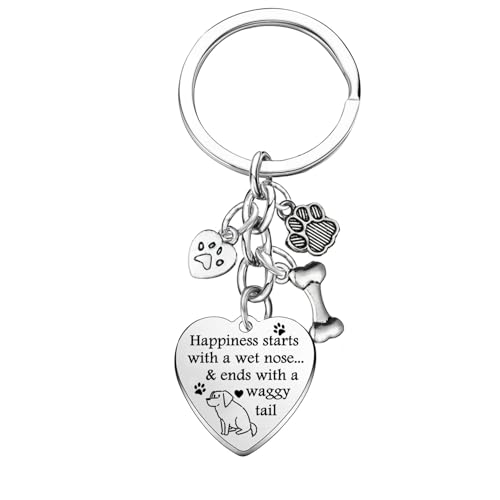Hgreiwgk Dog Memorial Gifts for Dog Keyring Cute Paw Charm Keyring Pet Owner Gift Puppy Keyrings Present for Pet Lover Gift Birthday Present