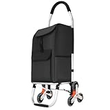 Carrito de compras plegable con ruedas, bolsa impermeable, ruedas giratorias de 360°, camión de mano compacto para comestibles, camping y uso al aire libre, portátil y ligero Carrito de compras plegable con ruedas, bolsa impermeable, ruedas giratorias de 360°, camión de mano compacto para comestibles, camping y uso al aire libre, portátil y ligero