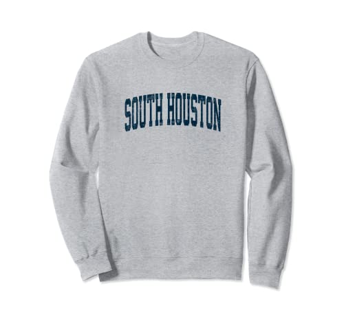 South Houston Texas TX Vintage Deportes Atléticos Marina Diseño Sudadera