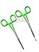 German Vinyl Grip Locking Straight & Curved Hemostat -Hemostat Forceps- Stainless Steel Locking Tweezer Clamps - Ideal Hemostats for Nurses, Fishing Forceps, Crafts and Hobby (Green STR+CVD 6.25