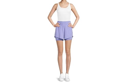 Avia Activewear Women\'s Running Shorts with Bike Liner (as1, Alpha, l, Regular, Regular, Peri)