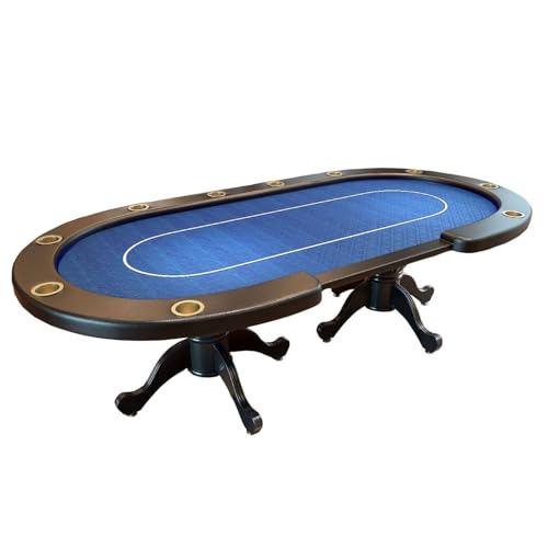 Mesa Ovalada de Poker 96" para 10 Jugadores Azul