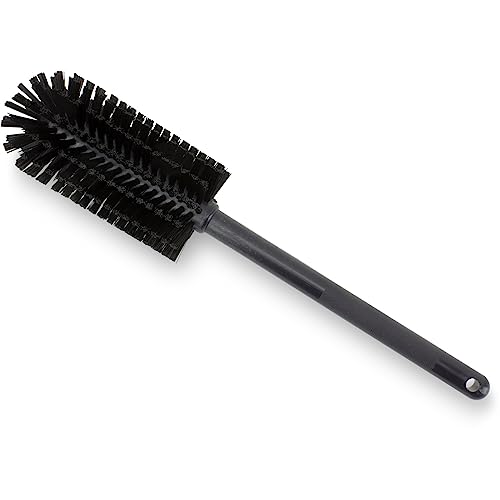 Image of SPARTA Large Water Bottle Brush Ideal for Wide-Mouth Jars, Bottles and Tumblers, Dishwashing Tool with Handle for Home and Commercial Kitchens, Plastic, 16 Inches, Black