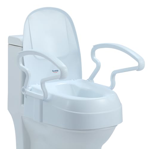 Soaids Raised Toilet Seat Risers for Seniors, Elevated Toilet Seat