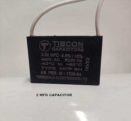 Image of 2 MFD 440V Tibcon Capacitor for Ceiling Fan & Mini Cooler Motor (Pack 1)