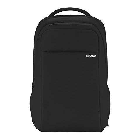 Incase ICON Slim Backpack - Durable Travel Backpack + Laptop Bag with Faux-Fur Padded Laptop Sleeve - Fits 16-inch Laptop - Sleek Carry On Backpack for Travel (19 x 12 x 8 in) - Black Cover