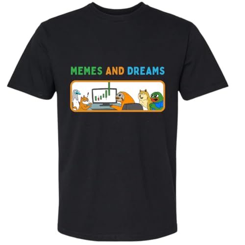 Generic Crypto Memes & Dreams Tee - Doge, Shiba, Pepe, Bonk, Slerf Meme Lovers T-Shirt, White