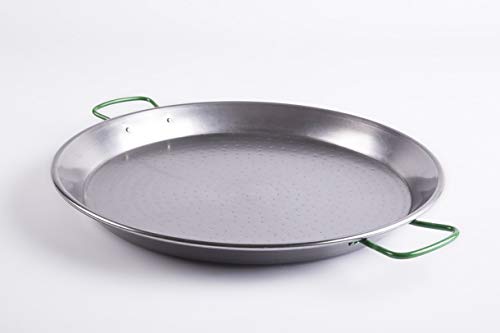 BelleVie Spanish Carbon Steel Paella Pan Diameter 18 1/2 in X Height 2 in