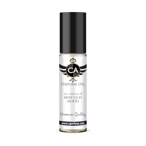 CA Perfume Impression of Silky Oud Mood Unisex Fragrance Oil Amber Scent Long Lasting Perfumes for Women &amp; Men Travel Size TSA Ready Mini Parfum Body Oil Roll-on 0.33 Fl Oz 10ml
