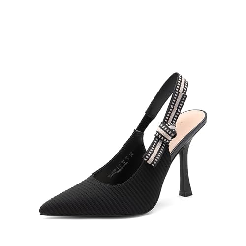 DREAM PAIRS Damen-Pumps mit geschlossener Zehenpartie,Size 39,Schwarz-Wildleder,SDPU2498W