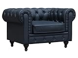 Habitat et Jardin Poltrona Chesterfield Aliza- 111 x 82 x 70 cm - Nero