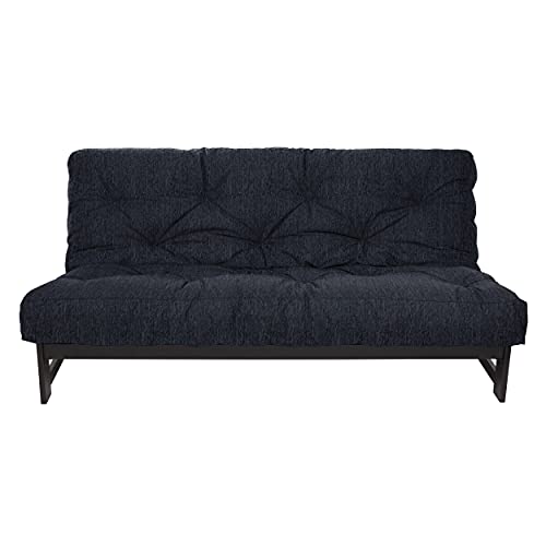 Trupedic x Mozaic - 10 inch Full Size Standard Futon Mattress (Frame Not Included) | Barcelona Navy | Great for Kid's Rooms or Guest Areas - Many Color Options