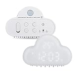 despertador nube Reloj en forma de nube y multifuncional: muestra la hora del LED / Fecha / Temperatura / Alarma / Snooze por turno.