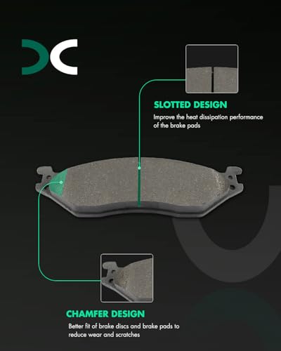 Image of SCITOO D1066 Front Metal Brake Pads Sets w /Hardware Replacement For Ford For F-450 Super Duty 2005-2012,For Ford For F-550 Super Duty 2005-2012,For Ford For LCF 2006-2007