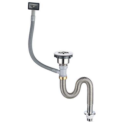 Küchenspüle Küchenspüle Abflussrohrverschraubungen Einzelwaschbecken Abflussrohr aus Edelstahl S-Typ Wasserspeicher Deodorant Abfluss