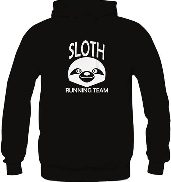 Running Team Print On Black Pullover hoodie To Motivate Peoples