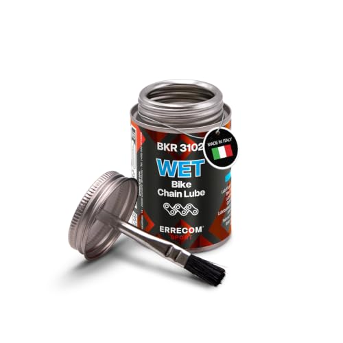 Errecom 1000 Miglia BKR 3102-4 fl oz (120 mL) Can, Wet Lube Bike Chain, for Wet and Muddy Weather Conditions, Brush Included