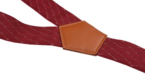 Image of Suspenders for Men Y Back Adjustable Elastic with Strong Clips 47 Inches