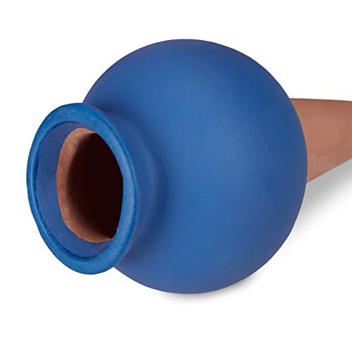 Relaxdays Tonspitzen Bewässerung, 4er Set, Wasserspender für Zimmerpflanzen & Balkonkästen, automatisch, Gießkegel, blau, 12 x 6 x 6 cm