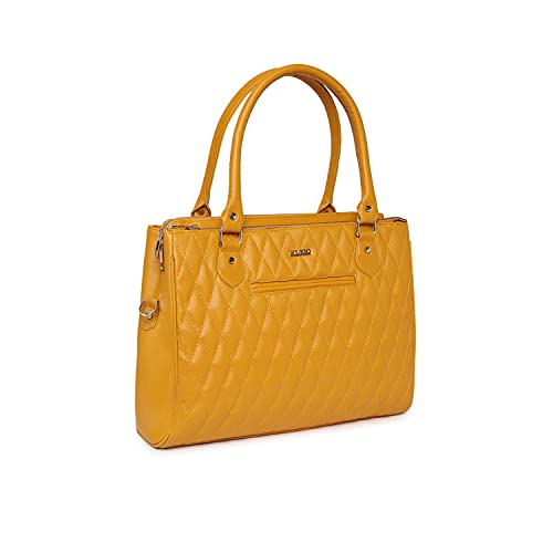 Image of KLEIO Large Multi Utility Compartments Quilted Work Women Ladies Laptop Hand Bag Purse for College Girls