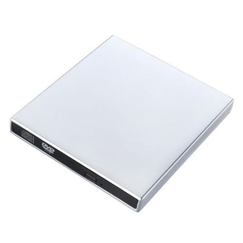 Lecteur CD DVD externe USB 2.0 portable silver pour PC et ordinateur portable sans lecteur
