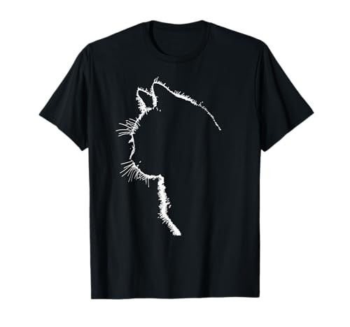 Tshirt Chat Silhouette pour Femme T-Shirt
