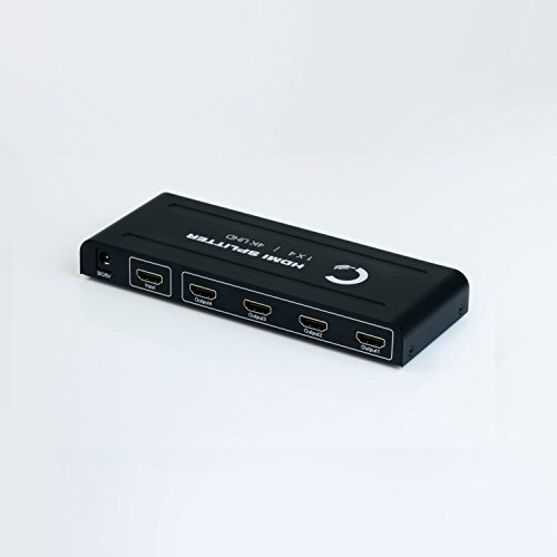 Expert Connect | 1X4 Hdmi Splitter | Ultra Hd 4K/2K | 1 Input - 4 Outputs | Full Hd/3D | 1080P | Hdmi 1.4 | Hdtv | Ps4 / Ps3 | Xboxone / 360 | Dvd | Blu-Ray | Dts Digital #TOP1