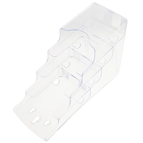 FONDOTIN 透明ファイルラック 段傾斜型 書類オーガナイザー 壁掛け対応 卓上パンフレットスタンド 学校 オフィス向け文書整理用