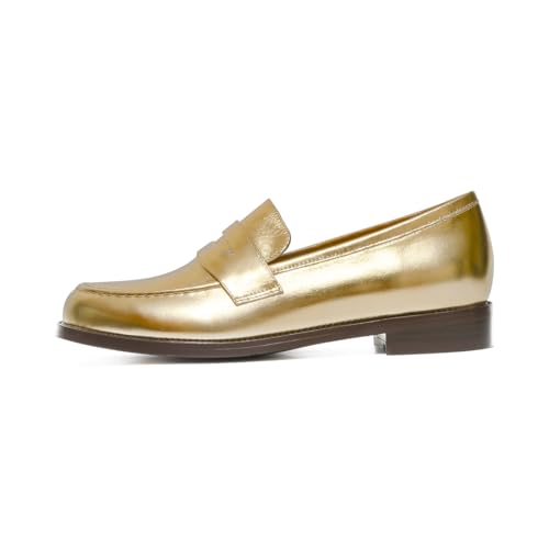 Image of ONEENO Women's Classic Flat Leather Penny Loafer