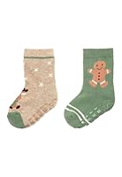 Sterntaler Unisex ABS Socken DP Weihnachtenen, Beige, 22 EU