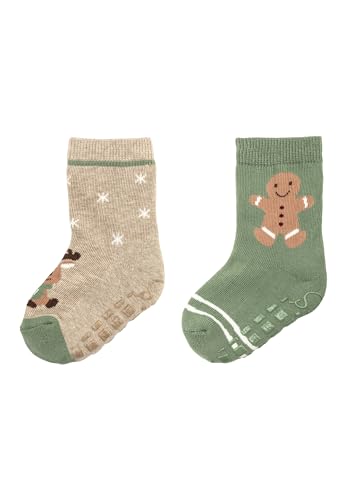 Sterntaler Unisex ABS Socken DP Weihnachtenen, Beige, 22 EU