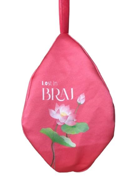 White Cotton Japa Mala Bag for Chanting Beads | Prayer Bead Holder with Finger Loop | Devotional Meditation Bag | Unisex Mala Pouch for Daily Mantra Chanting (Pink)-image-44