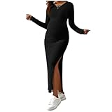 Variété de correspondance ：Robe de maternité décontractée pour femme est idéale pour le printemps, l'été et l'automne, à associer avec vos talons hauts, bottes ou pantoufles, vous rend plus féminine pendant la grossesse. Par temps froid, il est parfait pour les cardigans, vestes, manteaux, etc