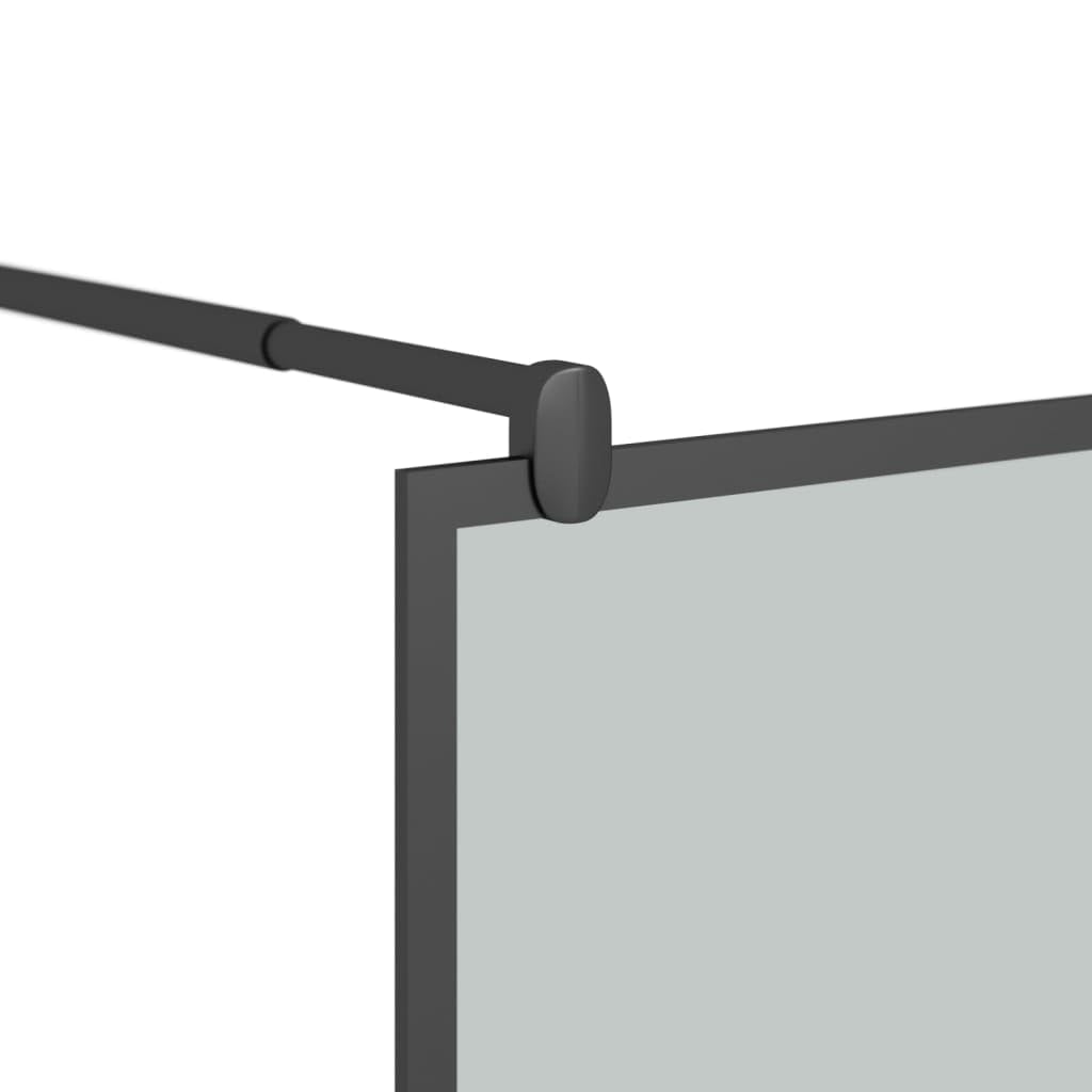 ZEYUAN Mampara Ducha con Estante Vidrio ESG y Aluminio Negro 80x195 cm, Mampara Bañera, Mampara Baño Ducha, Cabina De Ducha, Mampara Baño - 3185454
