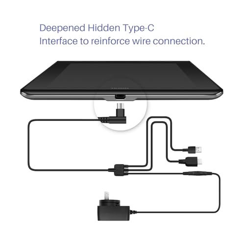 Cabo HDMI 3 em 1 para tablet Huion Graphics Drawing Kamvas Pro 16 Pro 13 Pro 12 (CB01)