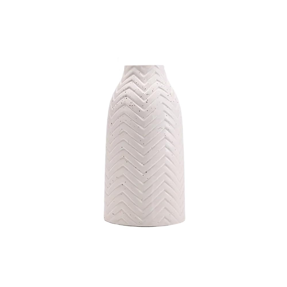 flower vase Vintage Wave Pattern White Ceramic Vase Living Room Ornament Flower Arrangement
