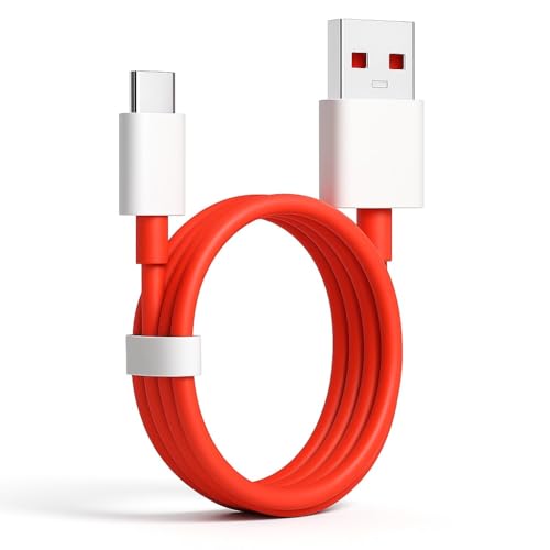 100W USB-A to Type-C Cable – Fast Warp Charging Cord for OnePlus 11,11R,10 Pro,10R,10T,9RT,9R,8R,8T Charge Cable for 6/6T/7/7T,Nord,Ce2 Lite 5G,Ce 3 5G,Ce3 | one plus Original Fast Charger wire (1m)