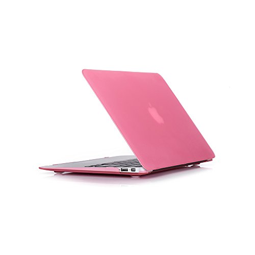 RUBAN Case Compatible with MacBook Air 13 Inch (Models: A1369 & A1466 Older Version 2010-2017 Release) Slim Snap On Hard Shell Protective Cover (Pink)
