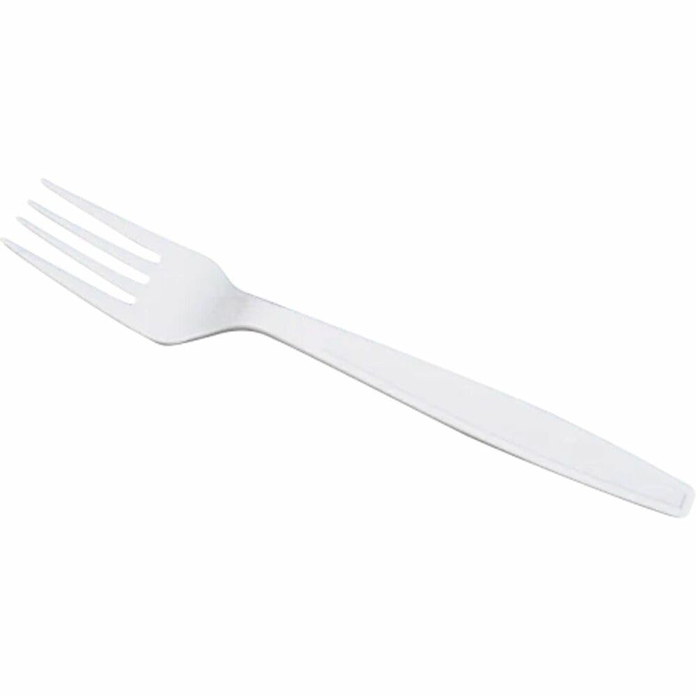 Karat U3530W 7" Poly-Wrapped Heavy-Weight Disposable Fork, White (Pack of 1000)