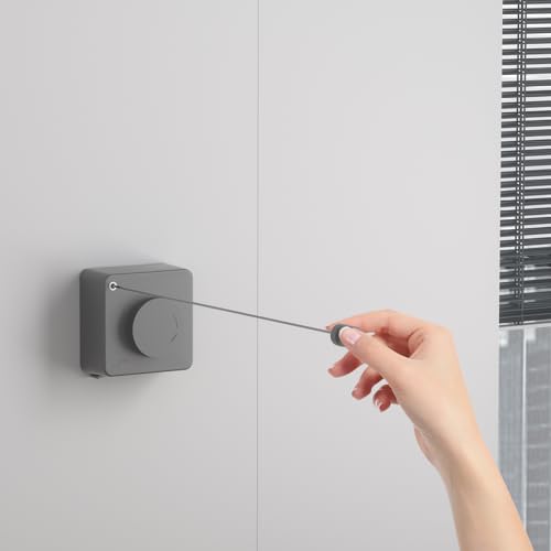 Suntree Retractable Clothesline in Grey - 16.4ft...