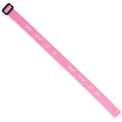 Single W.W.J.D. Bracelet - 22 Individual Colors To Choose From - Mix and Match (Pink & White) Cover