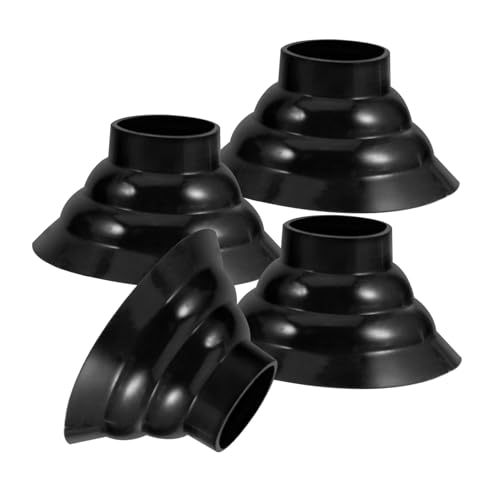 IWOWHERO 4pcs Walking Stick Cover Crutch Tips Trekking Pole Tips Protectors Climbing Cane Foot Cover Thickened Pole Tip Covers Trekking Pole Accessories Walking Stick Ends Black Plastic