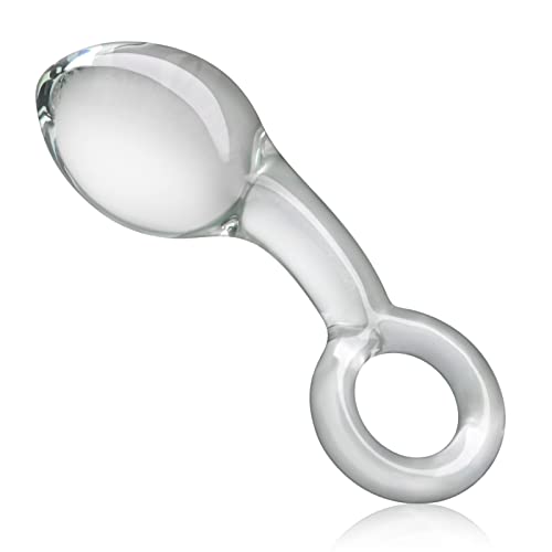 Luxuriöser Glas-Analplug Erleben Sie das ultimative Vergnügen Mit Pull-Ring-Design, hochwertigem Glasmaterial Butt-Plug die G-Punkt-Zone für beide männliche und weibliche Masturbation (M)